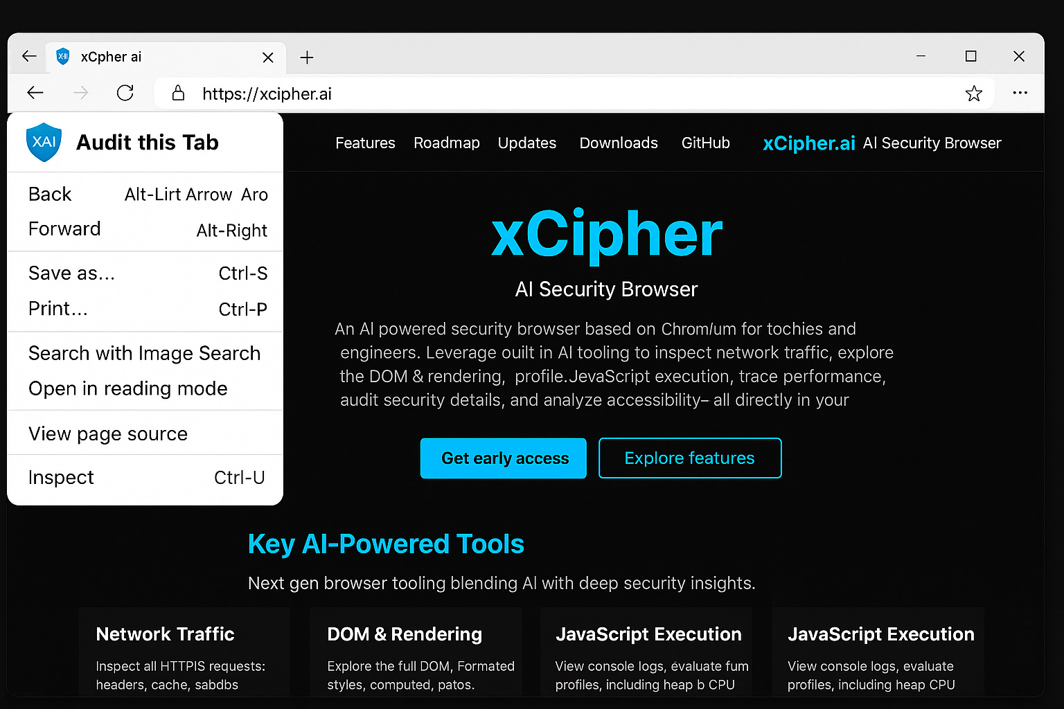 AI Audit Tab context menu entry on a tab